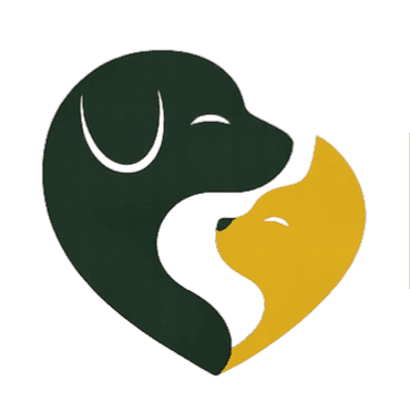 PetLife: stylized dog and cat forming a heart