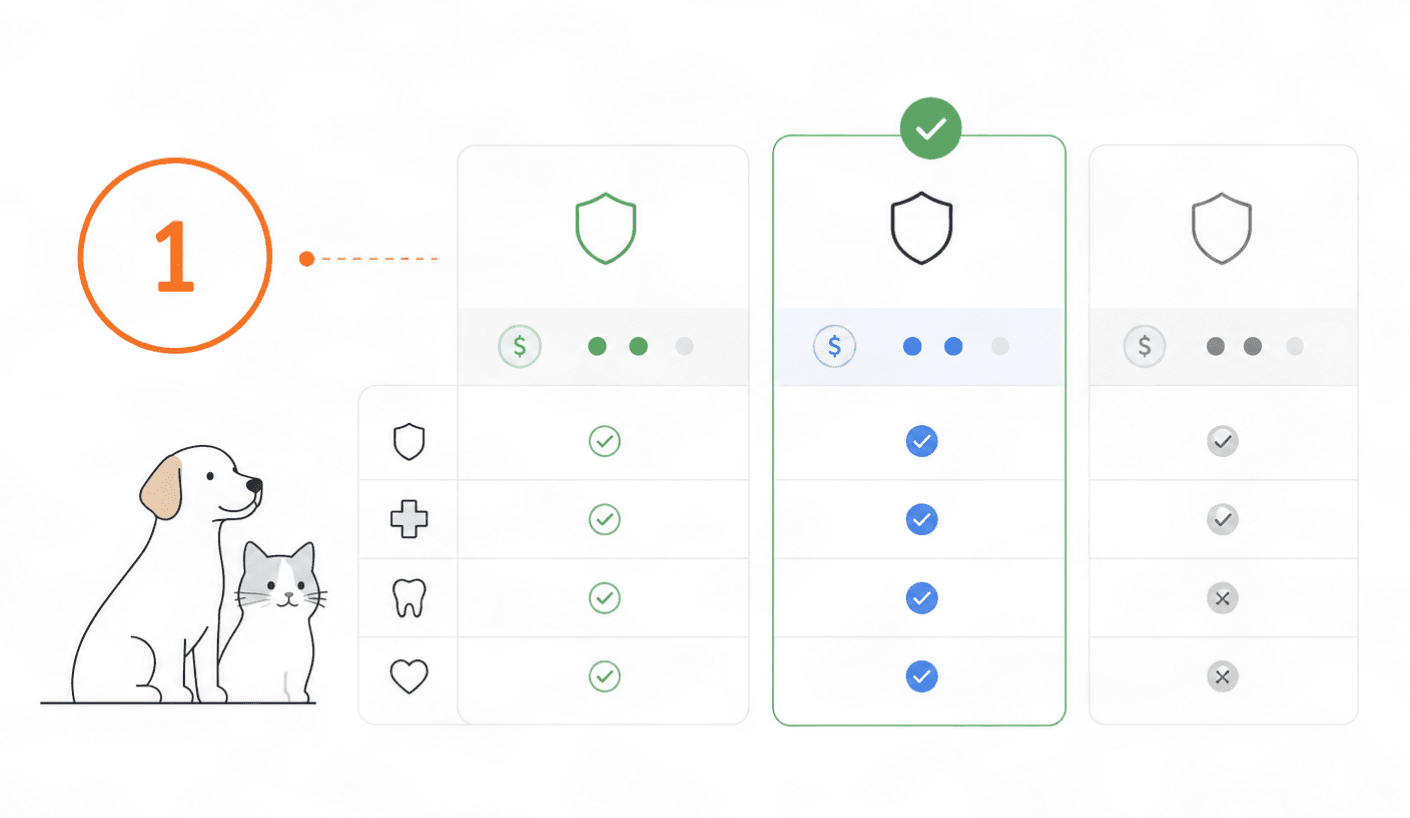 Step 1: compare pet insurance plans side by side.